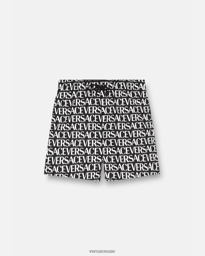 رجال كل انحاء boardshorts Versace أسود وطباعة 0FVD2J1803 الملابس الداخلية وملابس البحر