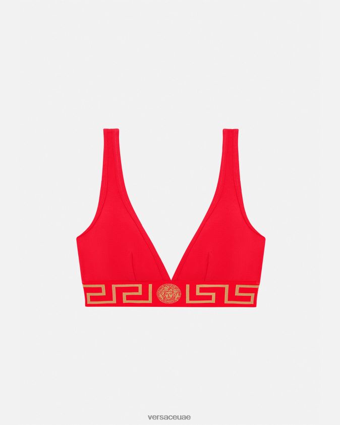 نحيف bralette الحدود اليونانية Versace أحمر 0FVD2J1041 الملابس الداخلية وملابس البحر