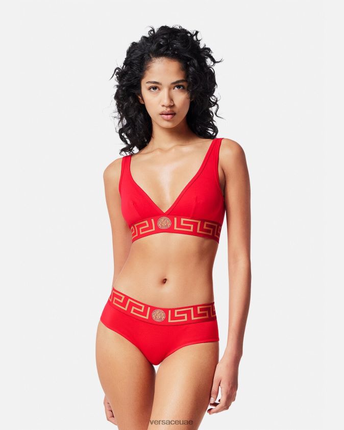 نحيف bralette الحدود اليونانية Versace أحمر 0FVD2J1041 الملابس الداخلية وملابس البحر