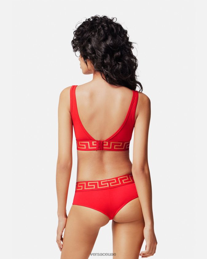 نحيف bralette الحدود اليونانية Versace أحمر 0FVD2J1041 الملابس الداخلية وملابس البحر