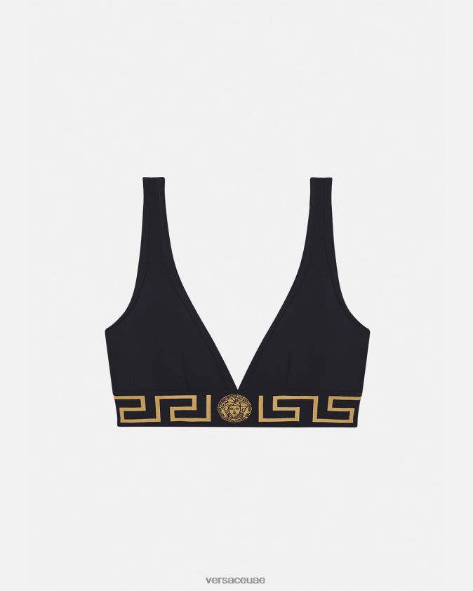 نحيف bralette الحدود اليونانية Versace أسود 0FVD2J1043 الملابس الداخلية وملابس البحر