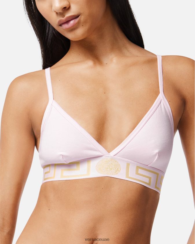 نحيف bralette الحدود اليونانية Versace وردي فاتح 0FVD2J1044 الملابس الداخلية وملابس البحر