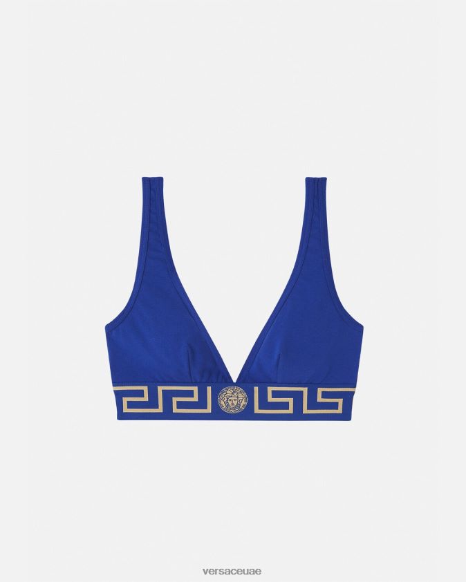 نحيف bralette الحدود اليونانية Versace أزرق 0FVD2J1045 الملابس الداخلية وملابس البحر