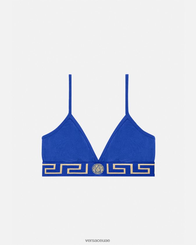 نحيف bralette الحدود اليونانية Versace أزرق 0FVD2J1046 الملابس الداخلية وملابس البحر