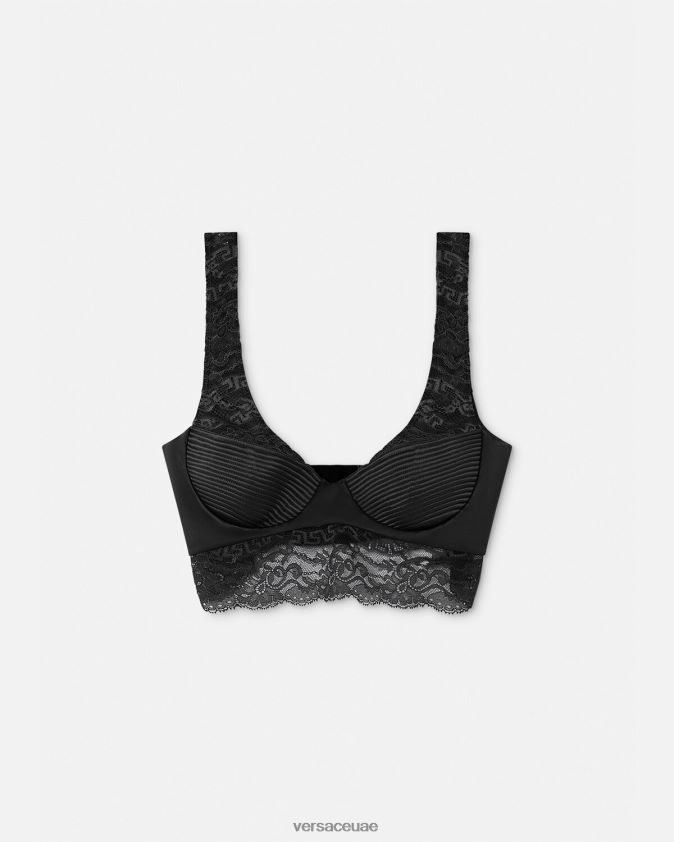 نحيف أعلى الدانتيل bralette Versace أسود 0FVD2J1065 الملابس الداخلية وملابس البحر