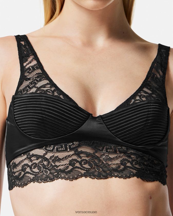 نحيف أعلى الدانتيل bralette Versace أسود 0FVD2J1065 الملابس الداخلية وملابس البحر