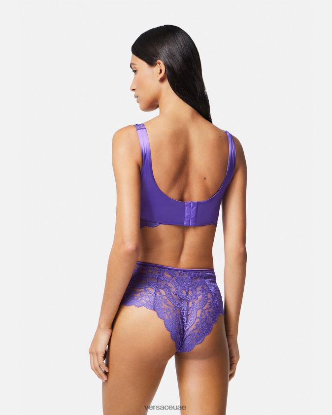 نحيف أعلى الدانتيل bralette Versace البنفسجي 0FVD2J1076 الملابس الداخلية وملابس البحر