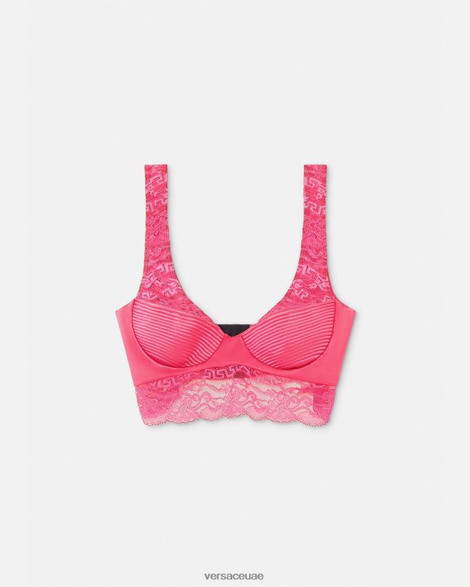 نحيف أعلى الدانتيل bralette Versace لون القرنفل 0FVD2J1077 الملابس الداخلية وملابس البحر