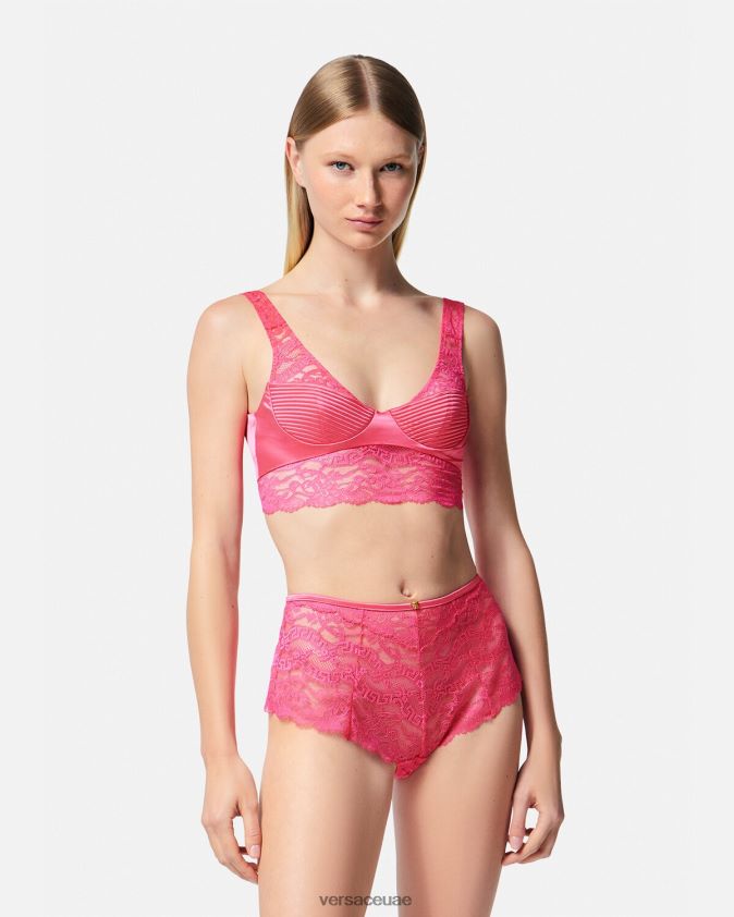 نحيف أعلى الدانتيل bralette Versace لون القرنفل 0FVD2J1077 الملابس الداخلية وملابس البحر