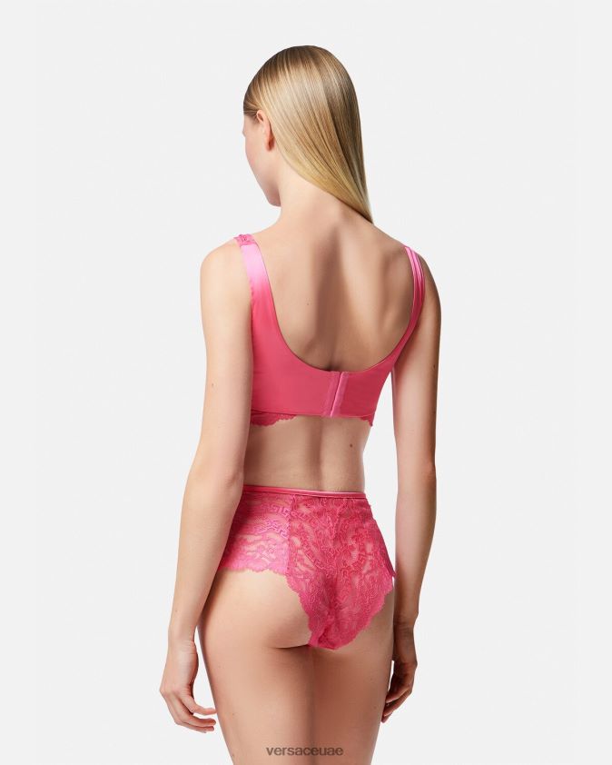 نحيف أعلى الدانتيل bralette Versace لون القرنفل 0FVD2J1077 الملابس الداخلية وملابس البحر