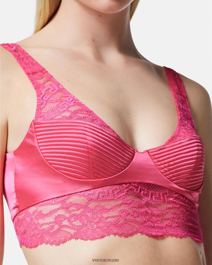 نحيف أعلى الدانتيل bralette Versace لون القرنفل 0FVD2J1077 الملابس الداخلية وملابس البحر