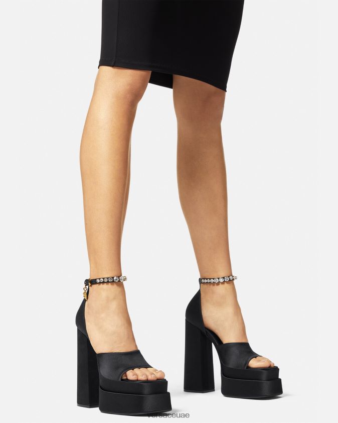 نحيف صندل منصة ميدوسا أفيتاس Versace أسود 0FVD2J424 حذاء