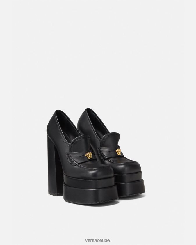 نحيف حذاء بدون كعب منصة aevitas Versace أسود 0FVD2J430 حذاء