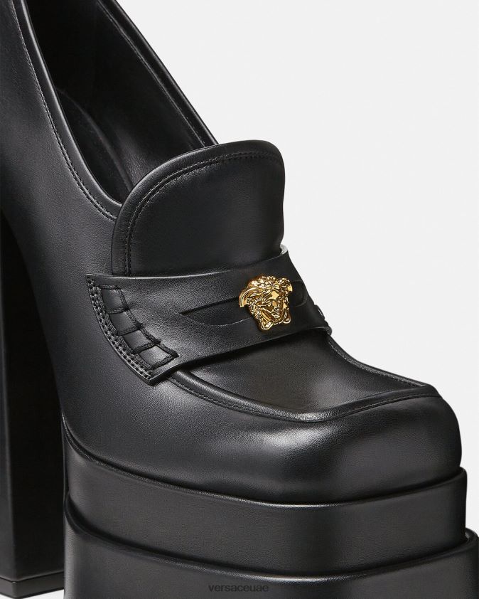نحيف حذاء بدون كعب منصة aevitas Versace أسود 0FVD2J430 حذاء