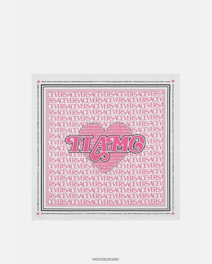 نحيف "ti amo" وشاح حريري كبير Versace مطبعة 0FVD2J932 مُكَمِّلات